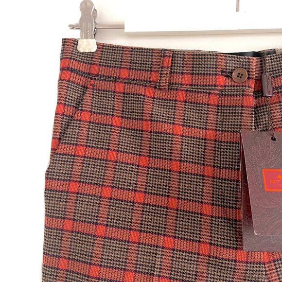 New Etro Tartan Trousers Size 6 - Picture 6 of 13